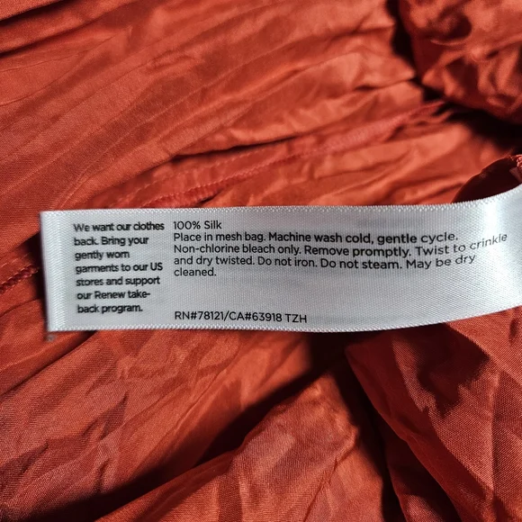 Eileen Fisher Crushed Silk Tiered Dress XL - Picture 8 of 9